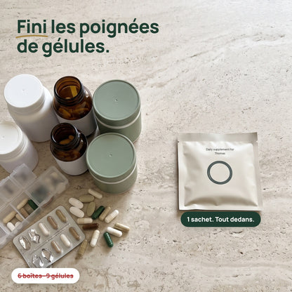 Un sachet NutriOne à la place de plusieurs boîtes de gélules
